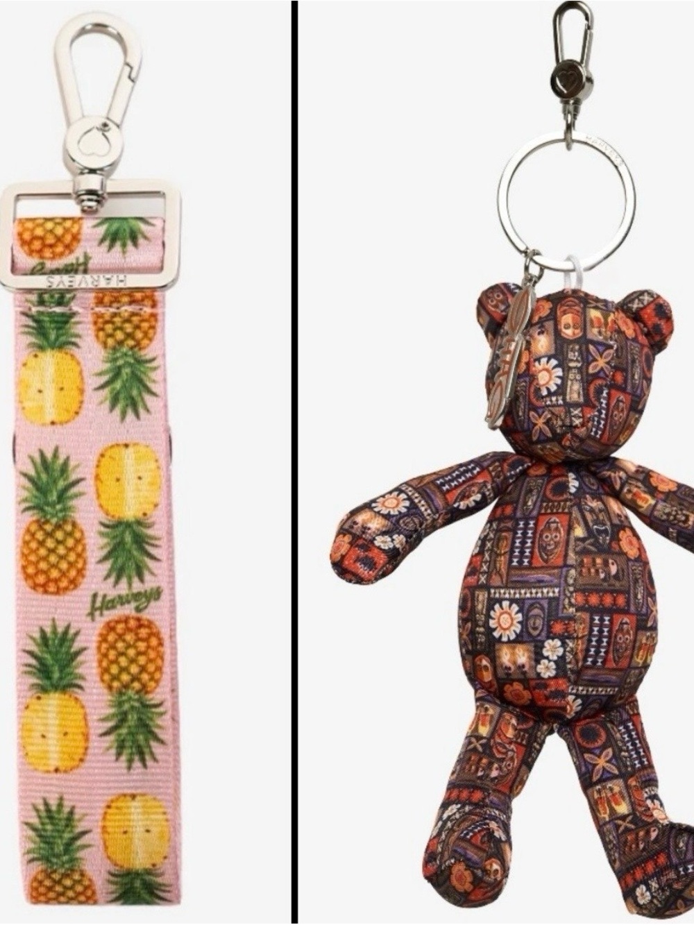 Harveys Pineapple Paradise 4 panel keychain / Tiki Tapa Cali Bear / NEW / sealed